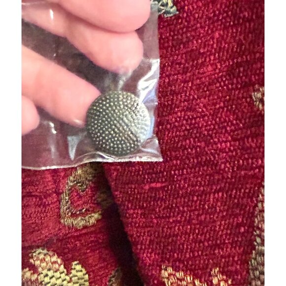 Vintage Decorated Originals Red Tapestry Jacquard Floral Print Jacket -  M - Picture 6 of 8